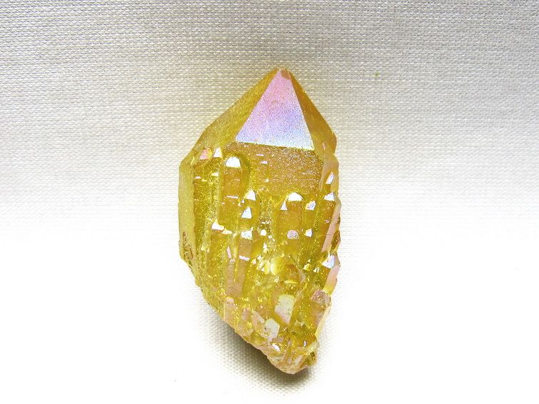 オーラクリスタル 原石 イエロー エレスチャル オーラ水晶 一点物 171-8659