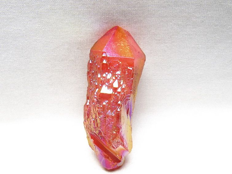 オーラクリスタル 原石 レッド エレスチャル オーラ水晶 一点物 171-8704