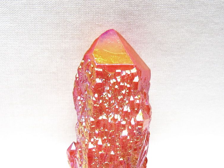 オーラクリスタル 原石 レッド エレスチャル オーラ水晶 一点物 171-8704