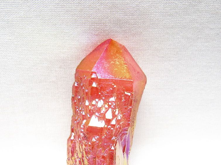 オーラクリスタル 原石 レッド エレスチャル オーラ水晶 一点物 171-8704