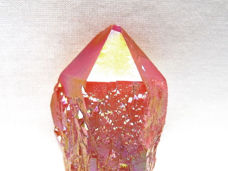 オーラクリスタル 原石 レッド エレスチャル オーラ水晶 一点物 171-8707