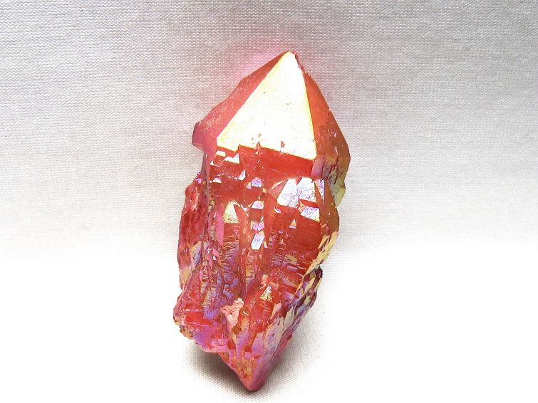 オーラクリスタル 原石 レッド エレスチャル オーラ水晶 一点物 171-8709