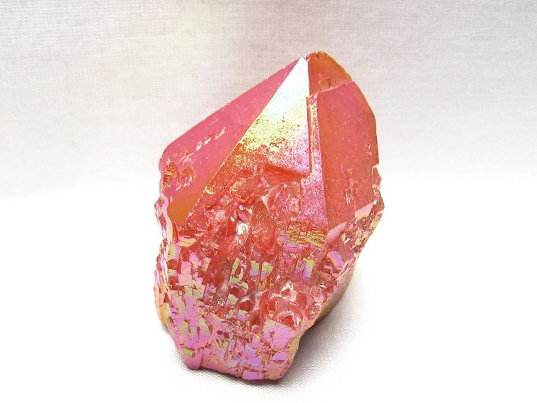 オーラクリスタル 原石 レッド エレスチャル オーラ水晶 一点物 171-8713