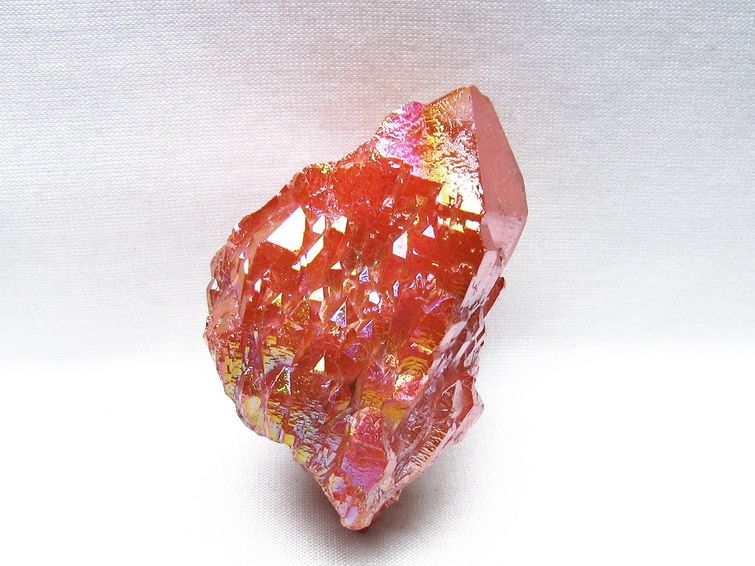 オーラクリスタル 原石 レッド エレスチャル オーラ水晶 一点物 171-8715