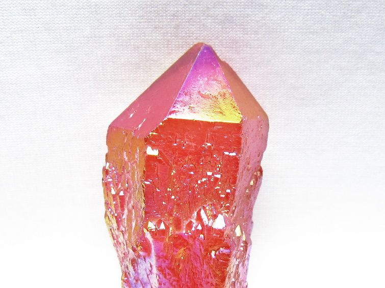 オーラクリスタル 原石 レッド エレスチャル オーラ水晶 一点物 171-8717