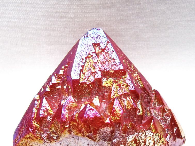 オーラクリスタル 原石 レッド エレスチャル オーラ水晶 一点物 171-8720