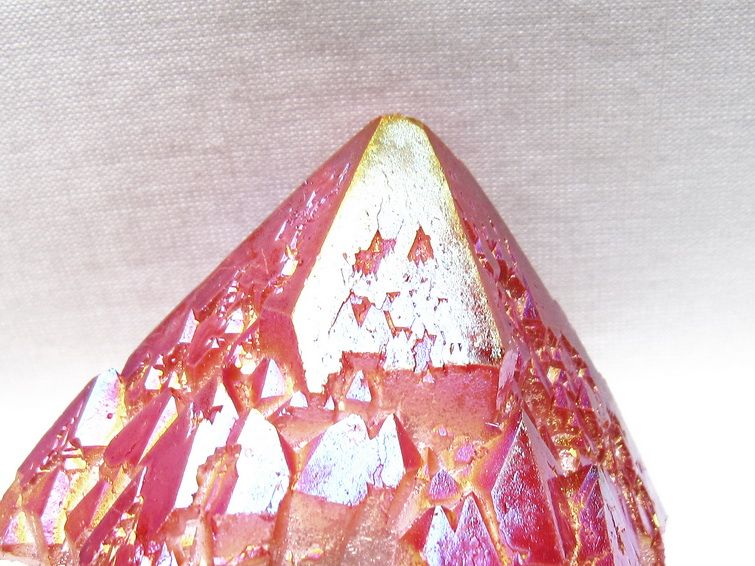 オーラクリスタル 原石 レッド エレスチャル オーラ水晶 一点物 171-8720