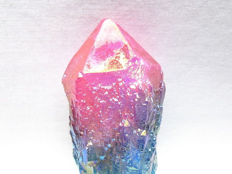 オーラクリスタル 原石 マルチカラー エレスチャル オーラ水晶 一点物 171-8724