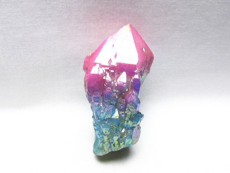 オーラクリスタル 原石 マルチカラー エレスチャル オーラ水晶 一点物 171-8726