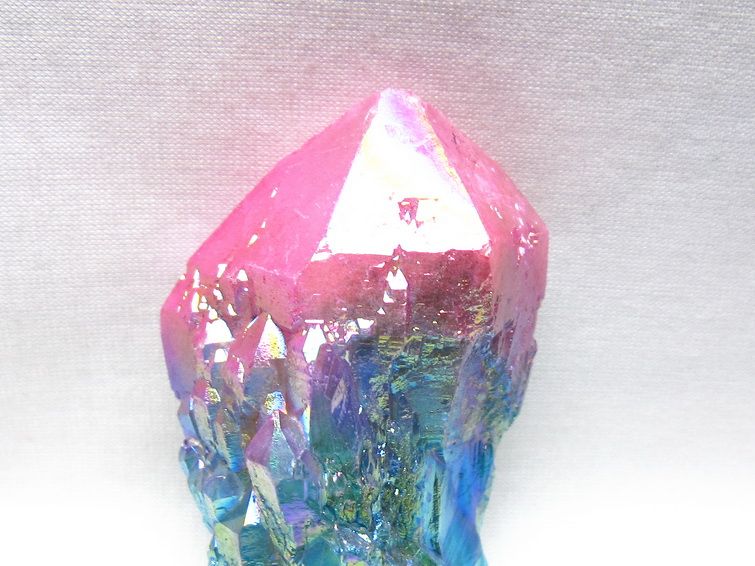 オーラクリスタル 原石 マルチカラー エレスチャル オーラ水晶 一点物 171-8726