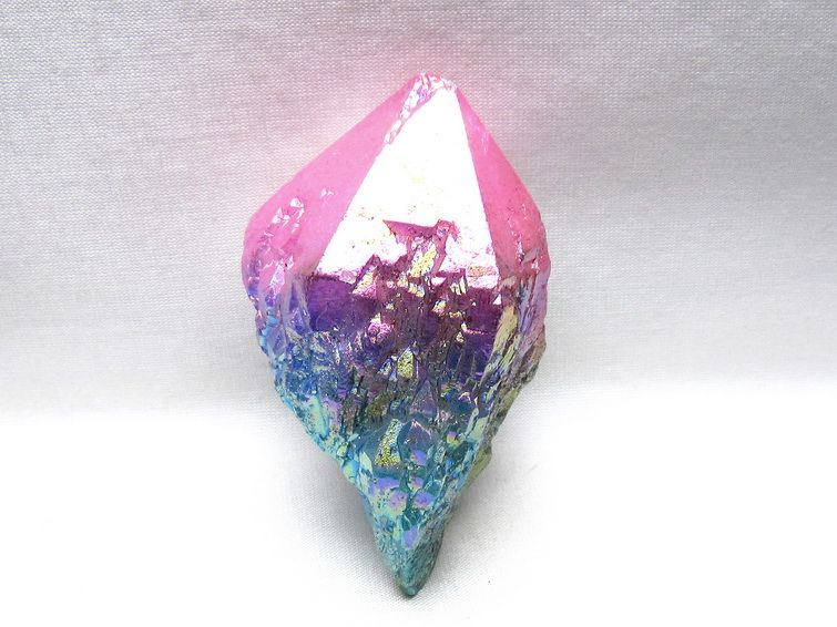 オーラクリスタル 原石 マルチカラー エレスチャル オーラ水晶 一点物 171-8728