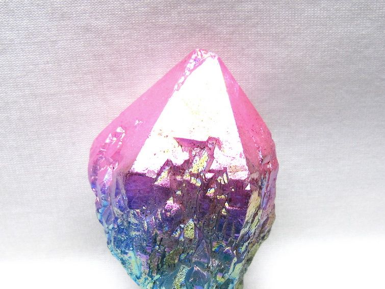 オーラクリスタル 原石 マルチカラー エレスチャル オーラ水晶 一点物 171-8728
