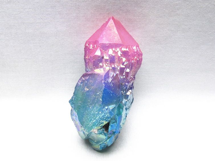 オーラクリスタル 原石 マルチカラー エレスチャル オーラ水晶 一点物 171-8731
