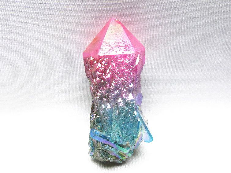 オーラクリスタル 原石 マルチカラー エレスチャル オーラ水晶 一点物 171-8734