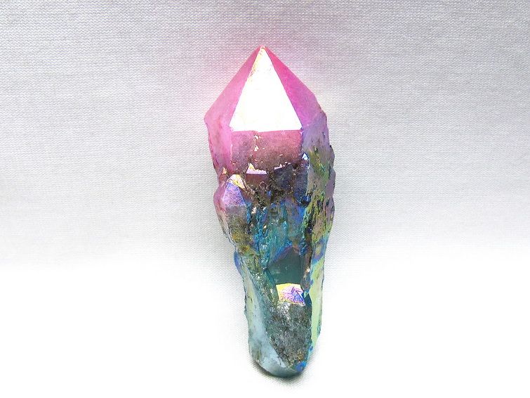 オーラクリスタル 原石 マルチカラー エレスチャル オーラ水晶 一点物 171-8735