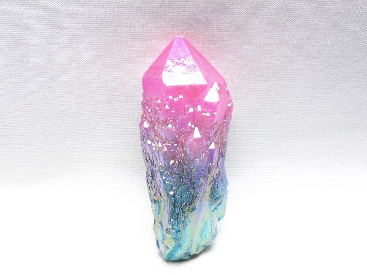 オーラクリスタル 原石 マルチカラー エレスチャル オーラ水晶 一点物 171-8739