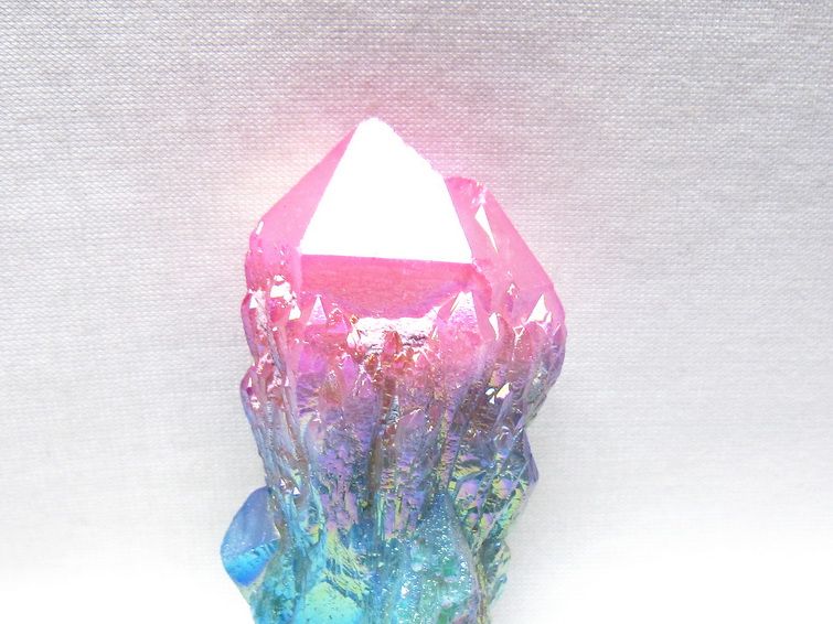 オーラクリスタル 原石 マルチカラー エレスチャル オーラ水晶 一点物 171-8740