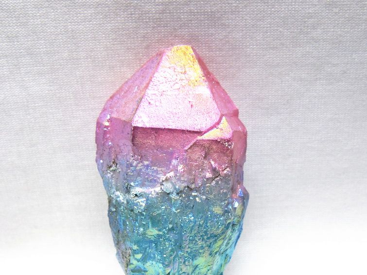 オーラクリスタル 原石 マルチカラー エレスチャル オーラ水晶 一点物 171-8742