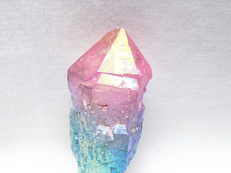オーラクリスタル 原石 マルチカラー エレスチャル オーラ水晶 一点物 171-8742