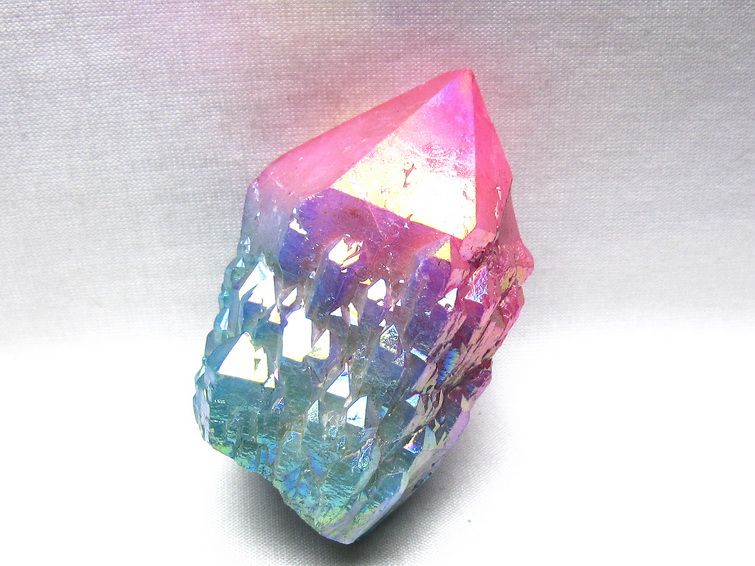 オーラクリスタル 原石 マルチカラー エレスチャル オーラ水晶 一点物 171-8749