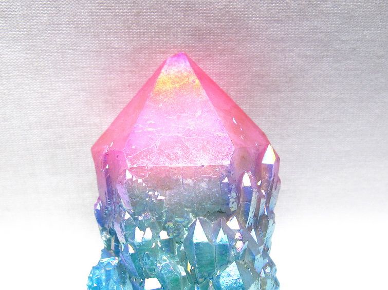 オーラクリスタル 原石 マルチカラー エレスチャル オーラ水晶 一点物 171-8749