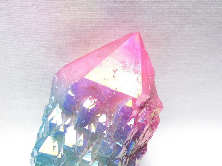 オーラクリスタル 原石 マルチカラー エレスチャル オーラ水晶 一点物 171-8749