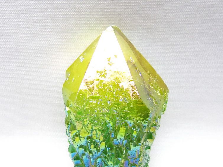 オーラクリスタル 原石 マルチカラー エレスチャル オーラ水晶 一点物 171-8793