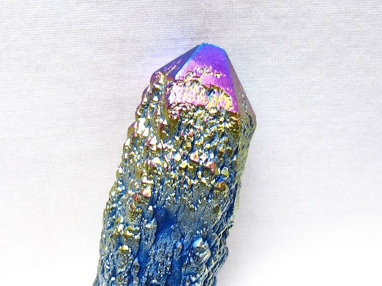 オーラクリスタル 原石 レインボーブルー エレスチャル オーラ水晶 一点物 171-8808