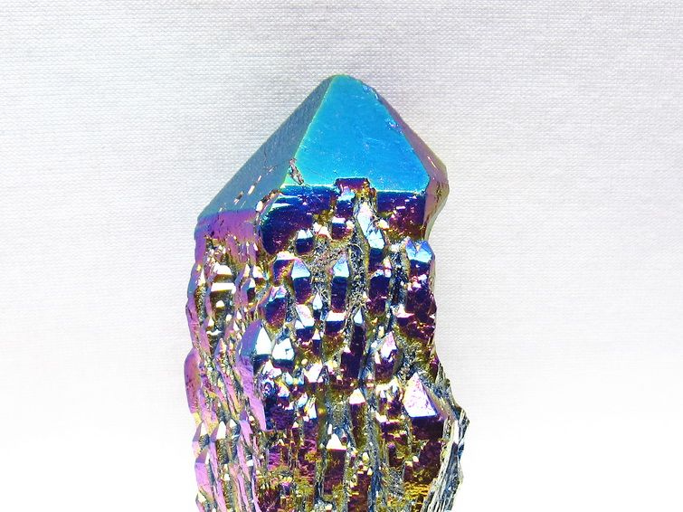オーラクリスタル 原石 レインボーブルー エレスチャル オーラ水晶 一点物 171-8810