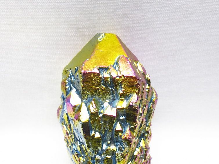 オーラクリスタル 原石 レインボーブルー エレスチャル オーラ水晶 一点物 171-8812