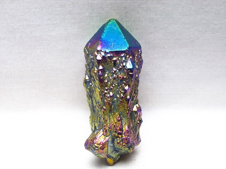 オーラクリスタル 原石 レインボーブルー エレスチャル オーラ水晶 一点物 171-8827
