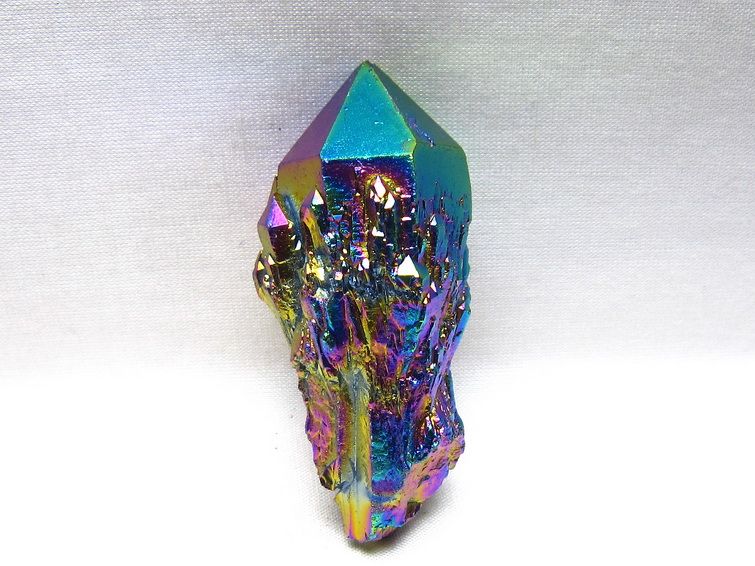オーラクリスタル 原石 レインボーブルー エレスチャル オーラ水晶 一点物 171-8836