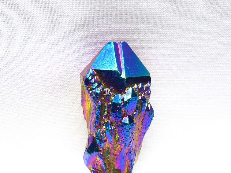 オーラクリスタル 原石 レインボーブルー エレスチャル オーラ水晶 一点物 171-8839