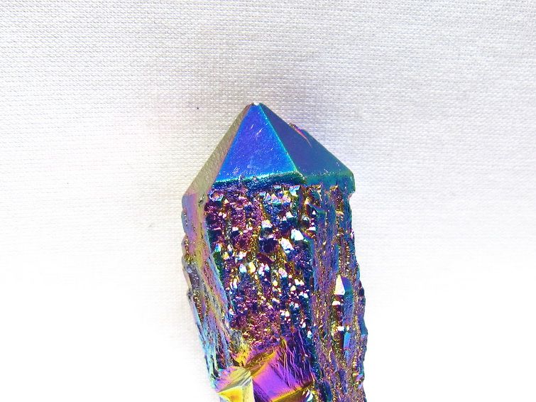 オーラクリスタル 原石 レインボーブルー エレスチャル オーラ水晶 一点物 171-8842