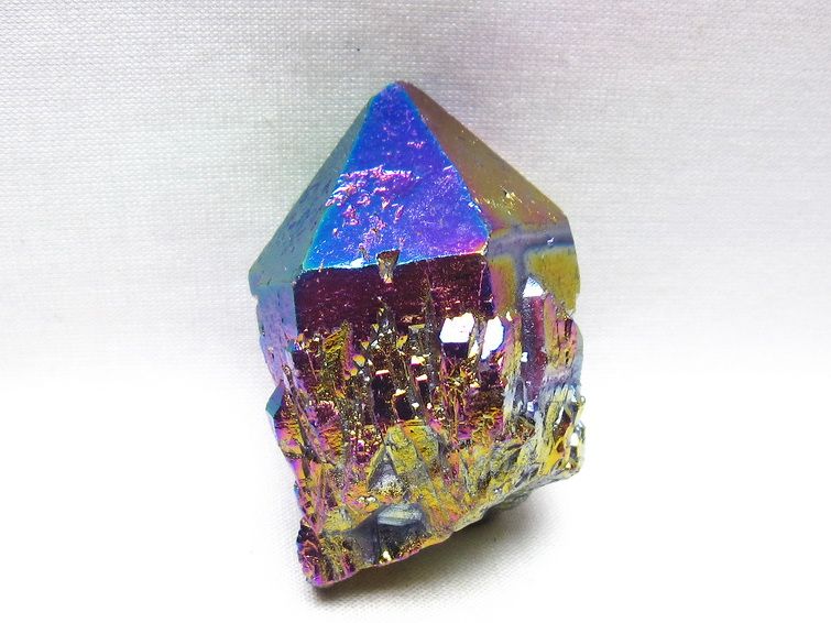 オーラクリスタル 原石 レインボーブルー エレスチャル オーラ水晶 一点物 171-8843