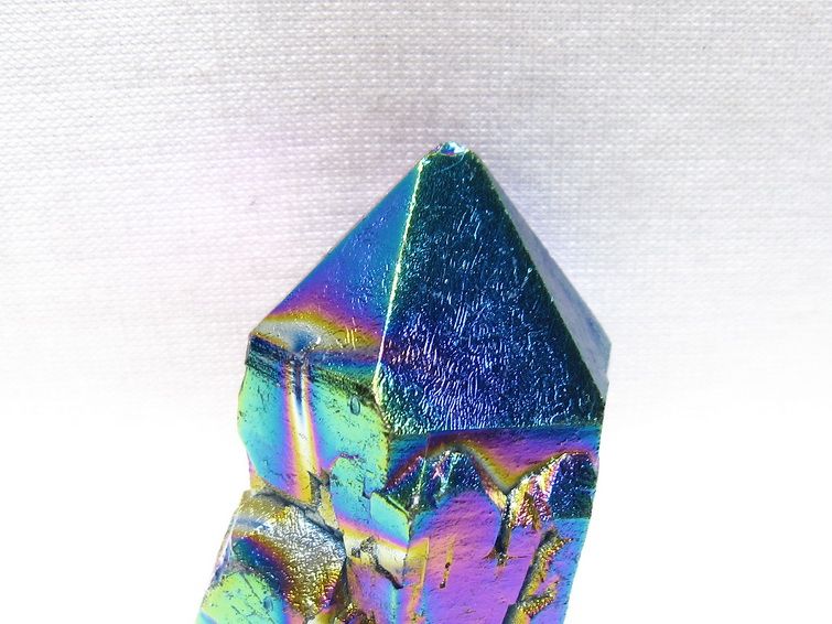 オーラクリスタル 原石 レインボーブルー エレスチャル オーラ水晶 一点物 171-8846