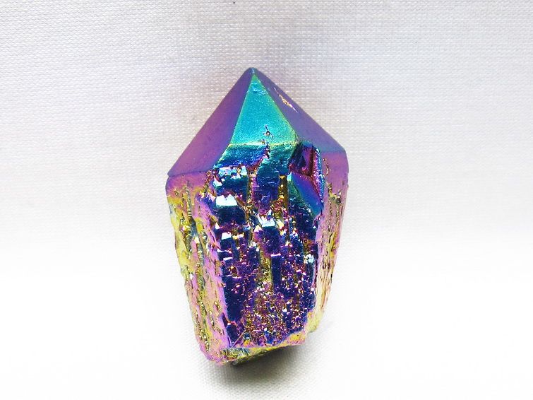 オーラクリスタル 原石 レインボーブルー エレスチャル オーラ水晶 一点物 171-8848