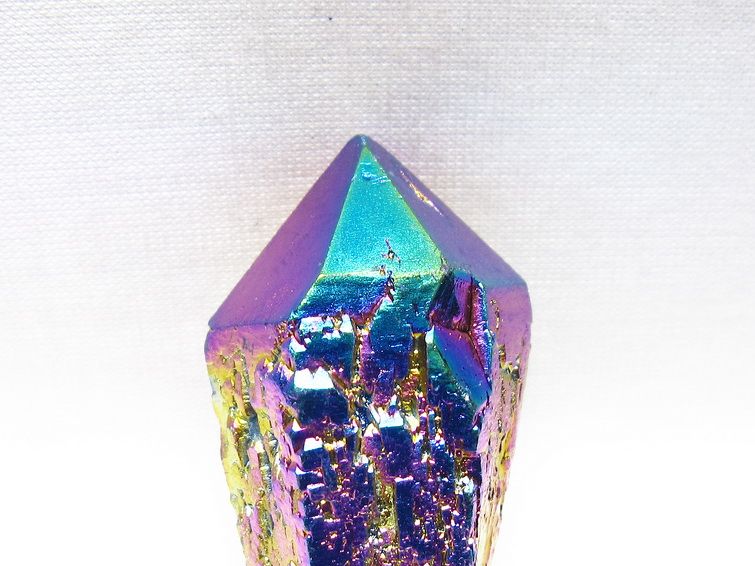 オーラクリスタル 原石 レインボーブルー エレスチャル オーラ水晶 一点物 171-8848