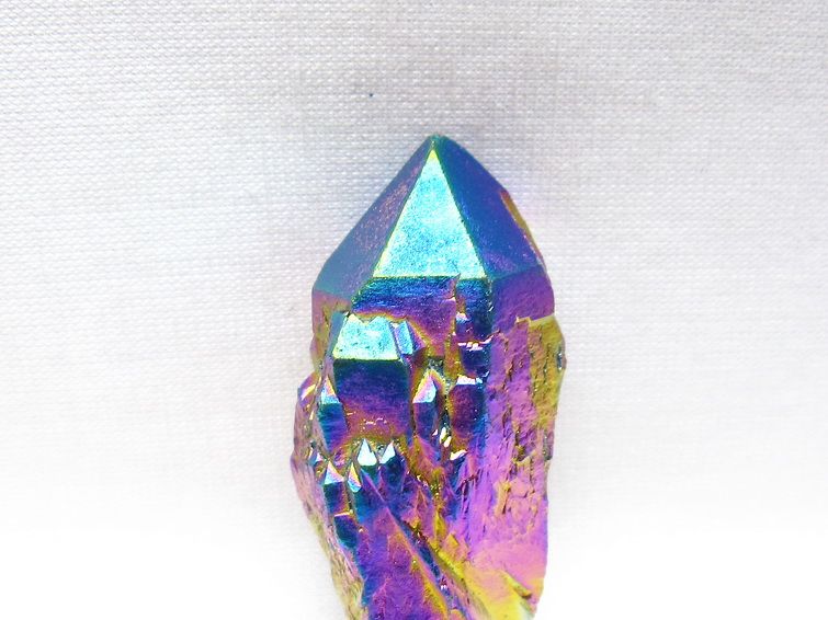 オーラクリスタル 原石 レインボーブルー エレスチャル オーラ水晶 一点物 171-8849