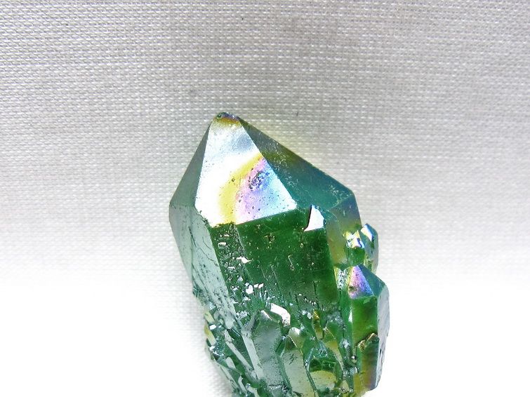 オーラクリスタル 原石 グリーン エレスチャル オーラ水晶 一点物 171-8856
