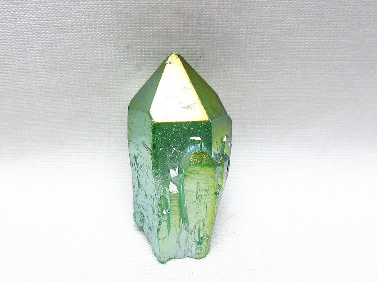 オーラクリスタル 原石 グリーン エレスチャル オーラ水晶 一点物 171-8857