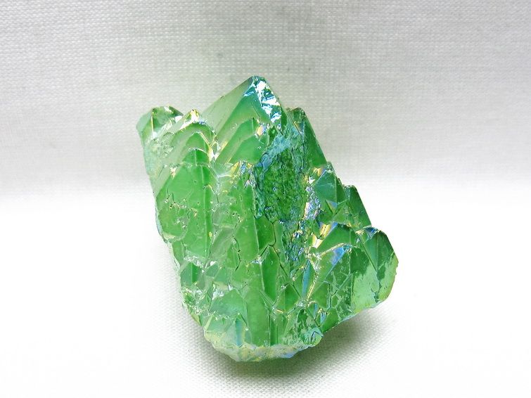 オーラクリスタル 原石 グリーン エレスチャル オーラ水晶 一点物 171-8858