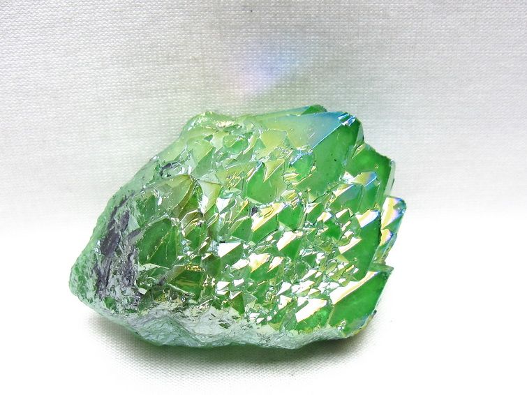 オーラクリスタル 原石 グリーン エレスチャル オーラ水晶 一点物 171-8859