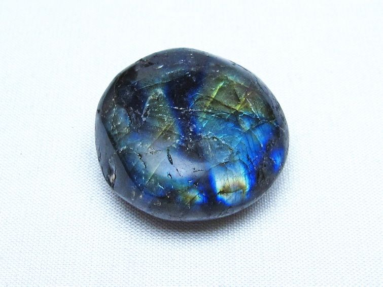 ラブラドライト 原石 パームストーン 置物 一点物 171-8874
