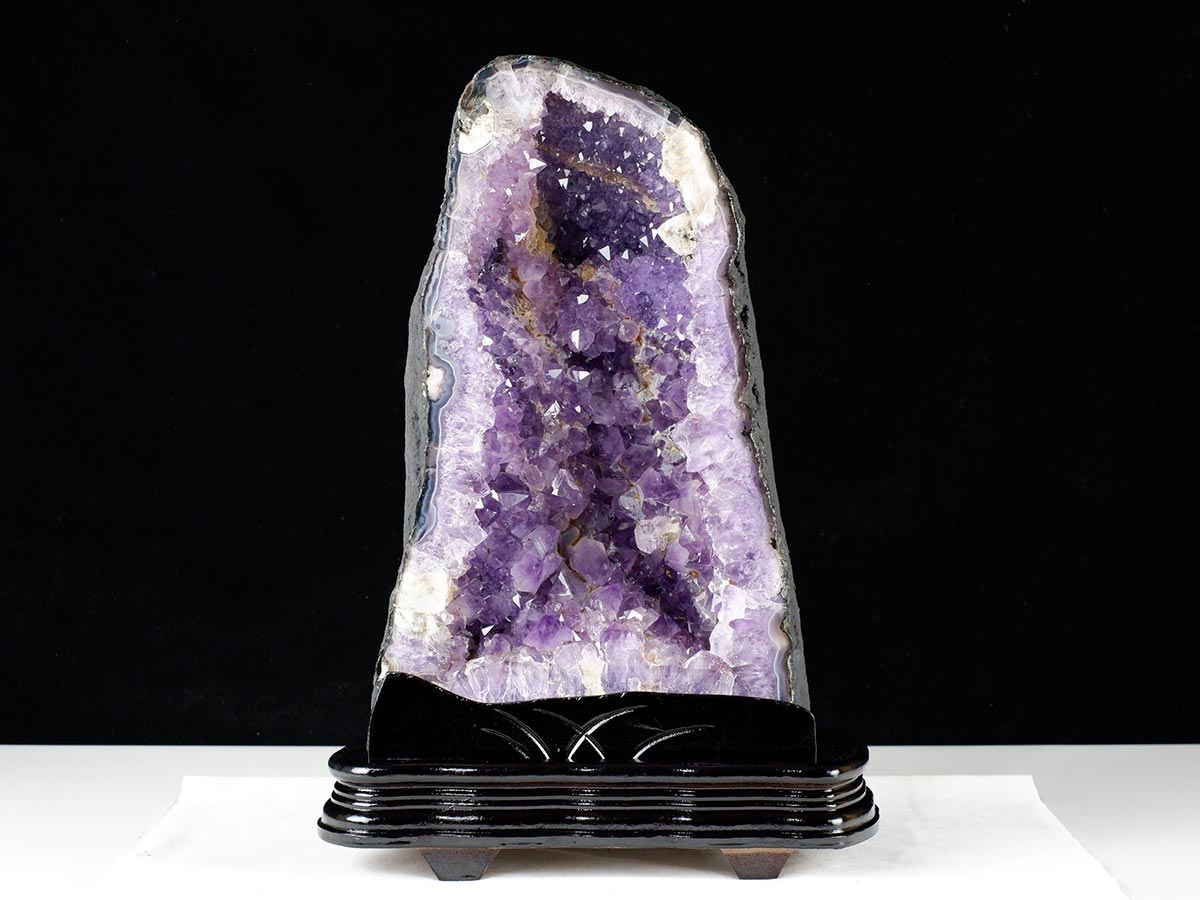 9.5Kg アメジストドーム ブラジル産 アメジスト ドーム 原石 置物 台座付属 一点物 174-2233