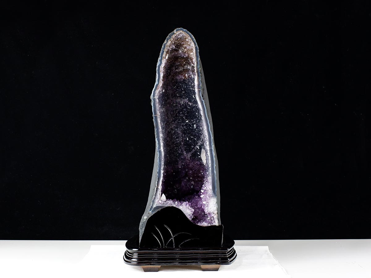 16.6Kg アメジストドーム ブラジル産 アメジスト ドーム 原石 置物 台座付属 一点物 174-2234