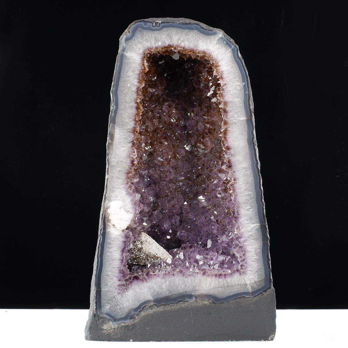 アメジストドーム 20.6kg ブラジル産 amethyst アメジスト ドーム 原石 ジオード 置物 一点物 174-2452