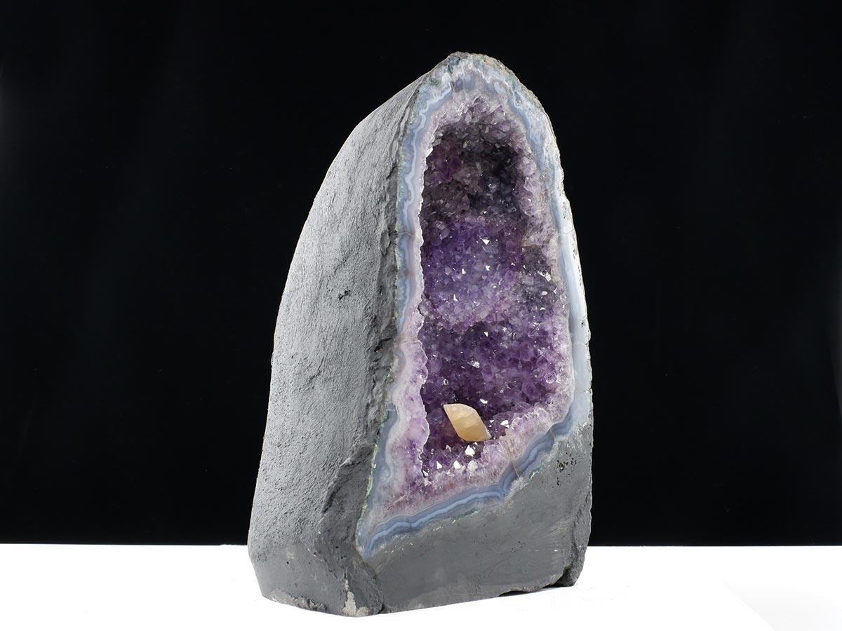 アメジストドーム 19.4kg ブラジル産 amethyst アメジスト ドーム 原石 ジオード 置物 一点物 174-2467