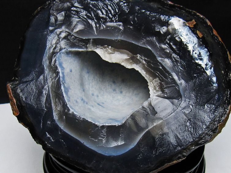 1.8Kg アゲート ジオード 原石 置物 台座付属 瑪瑙 メノウ 晶洞 一点物 181-4149