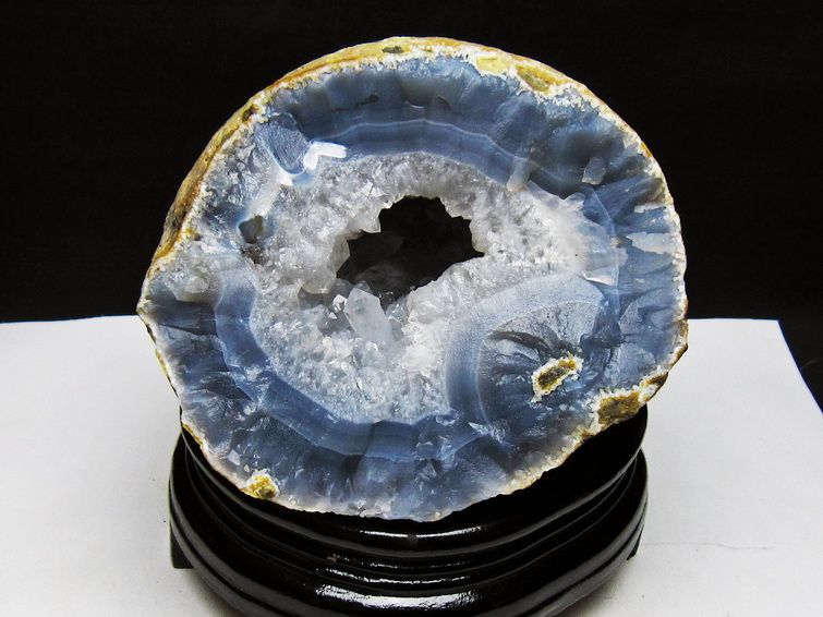 1.7Kg アゲート ジオード 原石 置物 台座付属 瑪瑙 メノウ 晶洞 一点物 181-4157